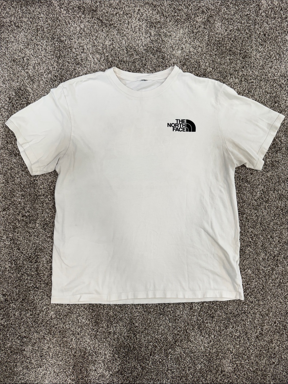 The North Face White Evolution Box Short Sleeve Logo Tee ~ Men's Size Large